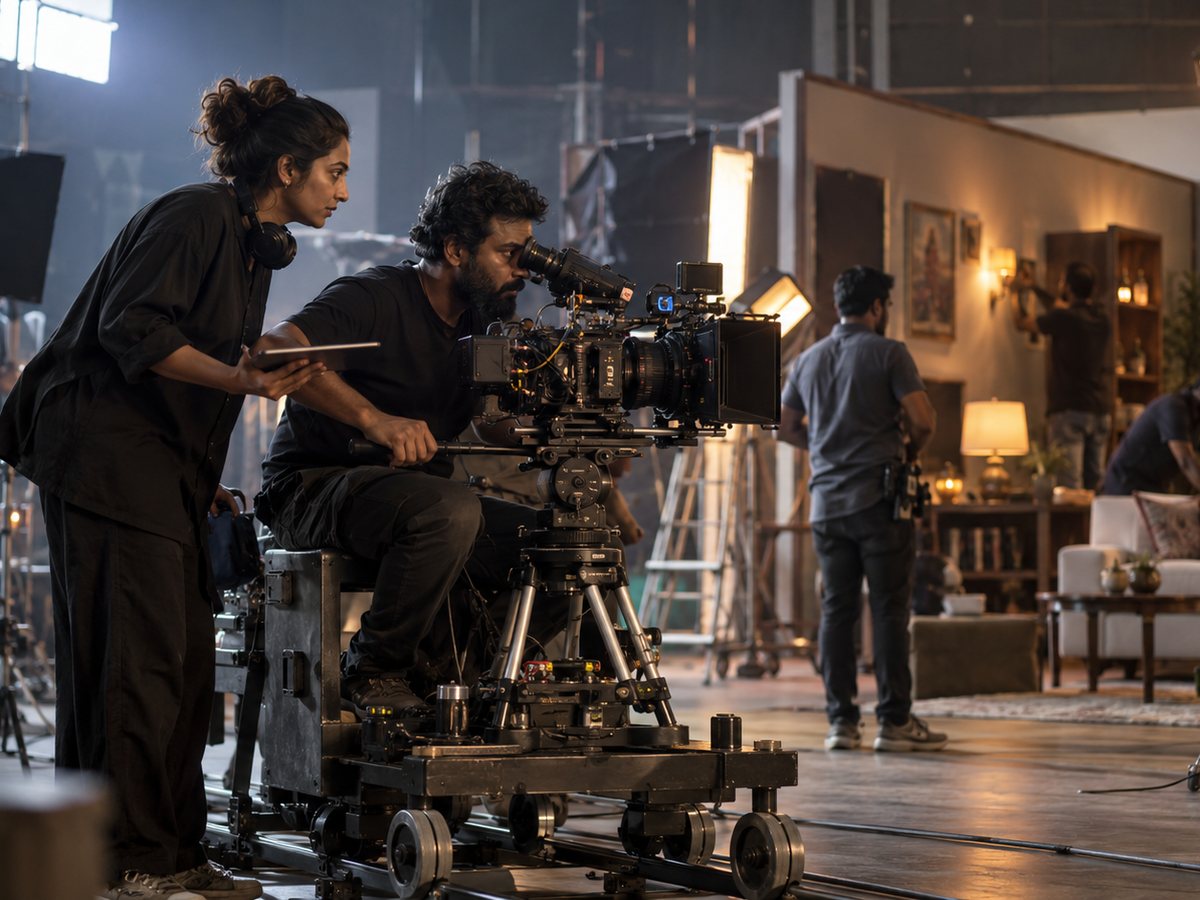 On set — ad film production